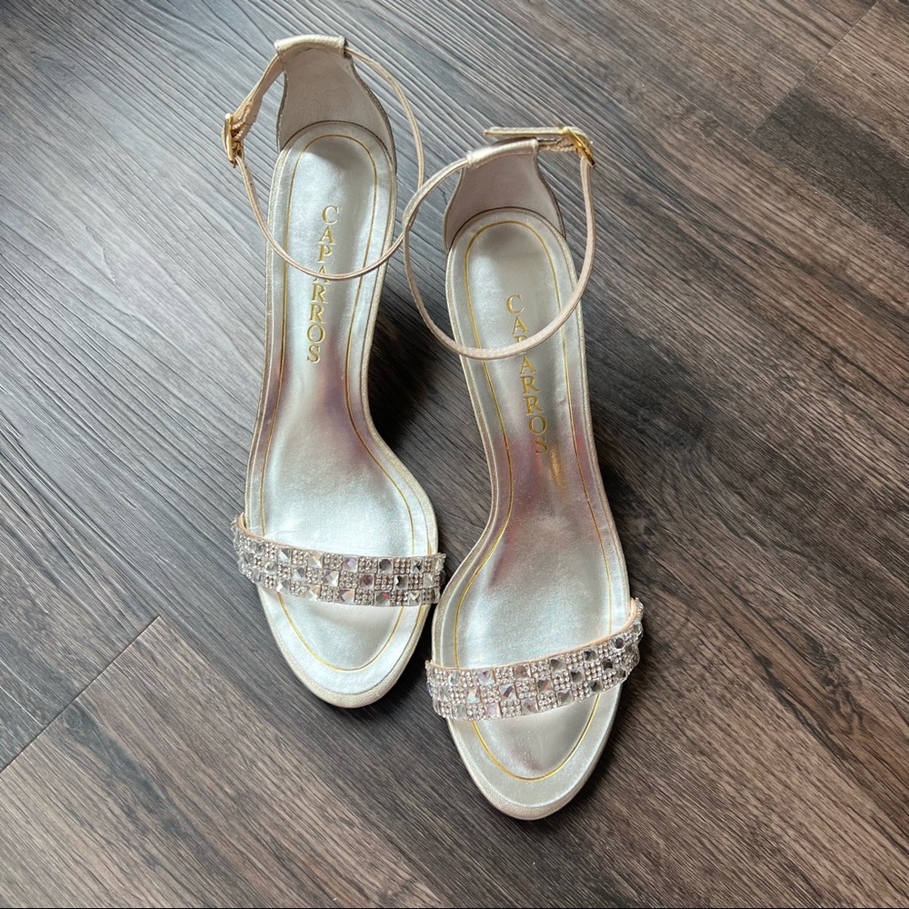 Caparros Metallic Gold Heels